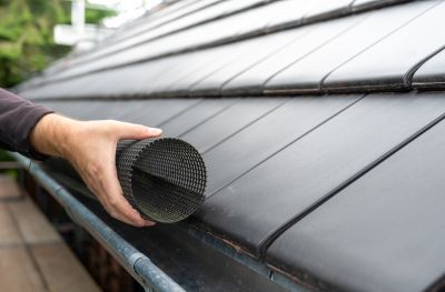 Gutter Cover System on Roof Edge